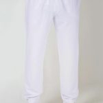 bílé zdravotnické kalhoty na gumu