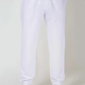 bílé zdravotnické kalhoty na gumu