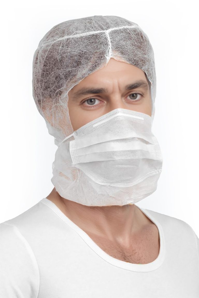 Jednorázové bílé kukly Astro s ústenkou