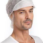 jednorázová čepice s kšiltem a síťkou na vlasy