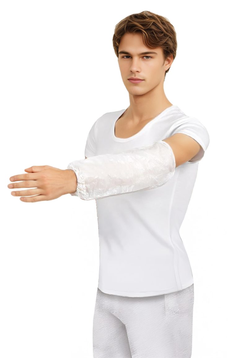 návleky na ruce bílé