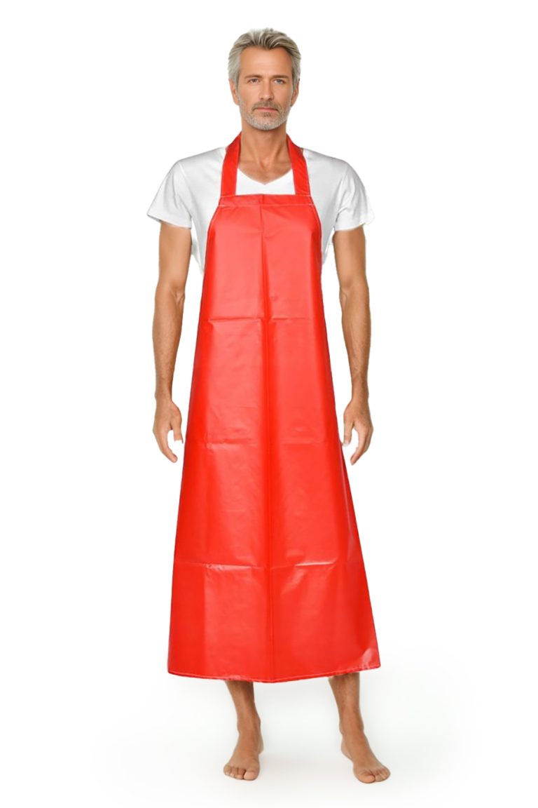 ochranná zástěra červená