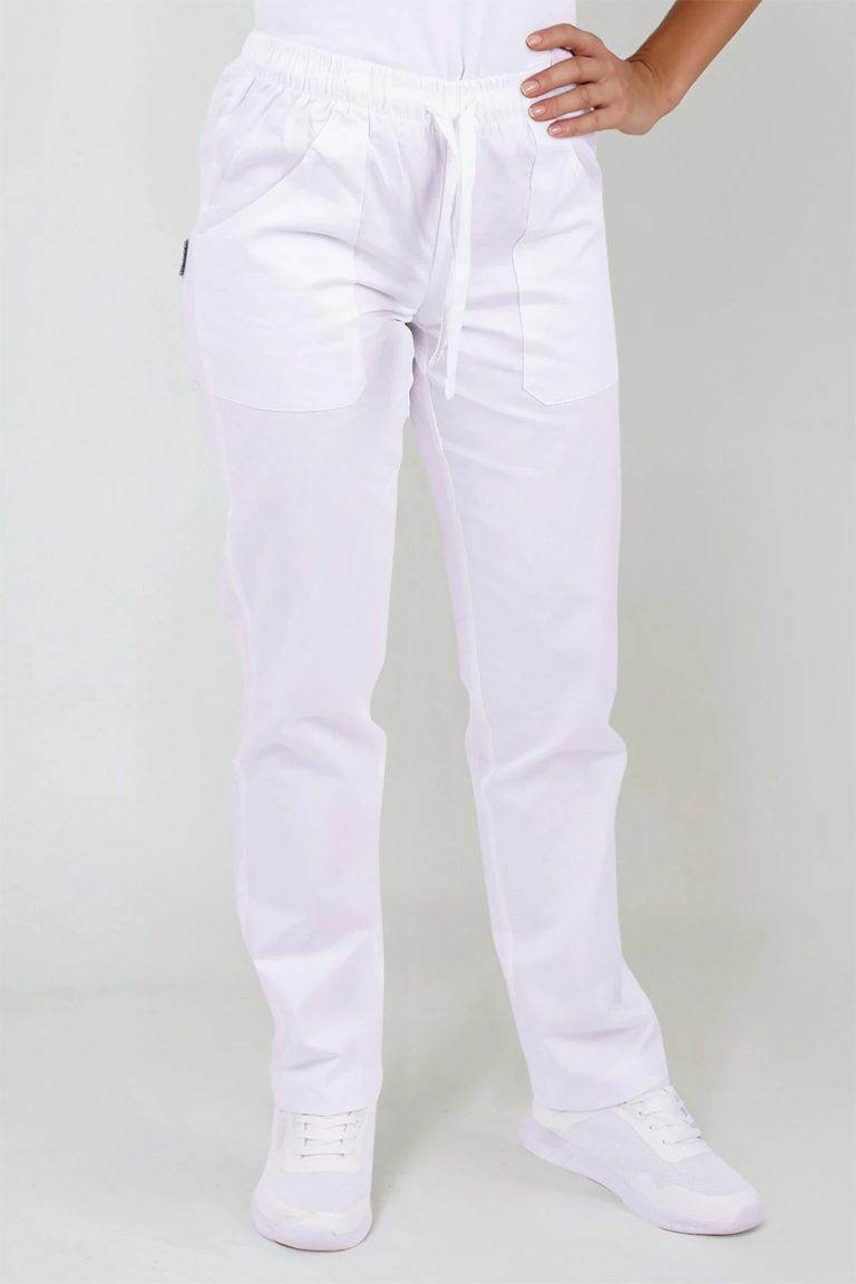 zdravotnické kalhoty bílé