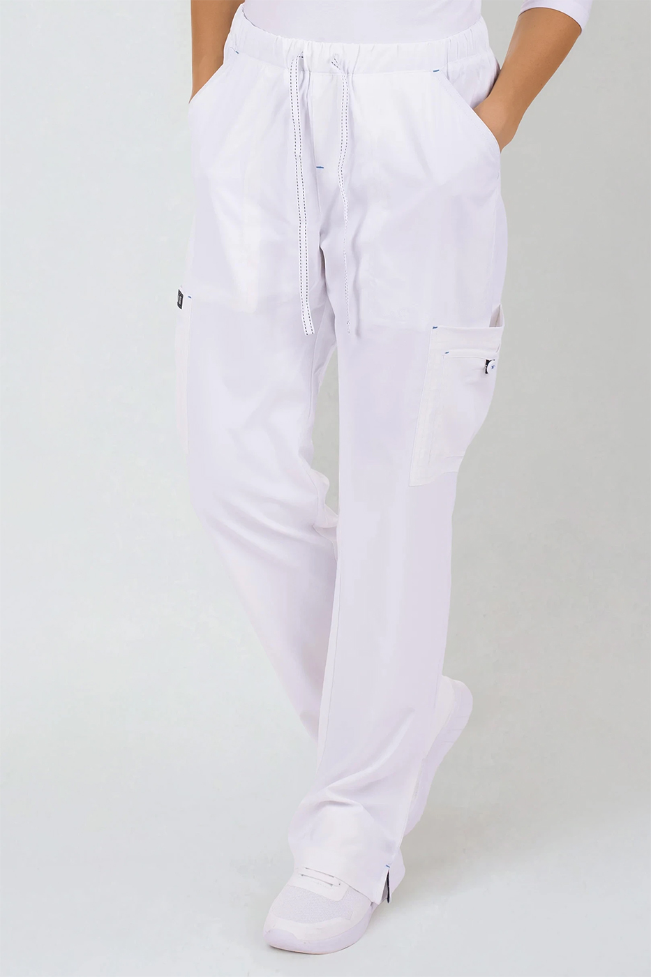 Bílé strečové kalhoty