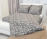 Šedé krepové povlečení