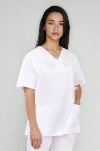 bílá pracovní halena